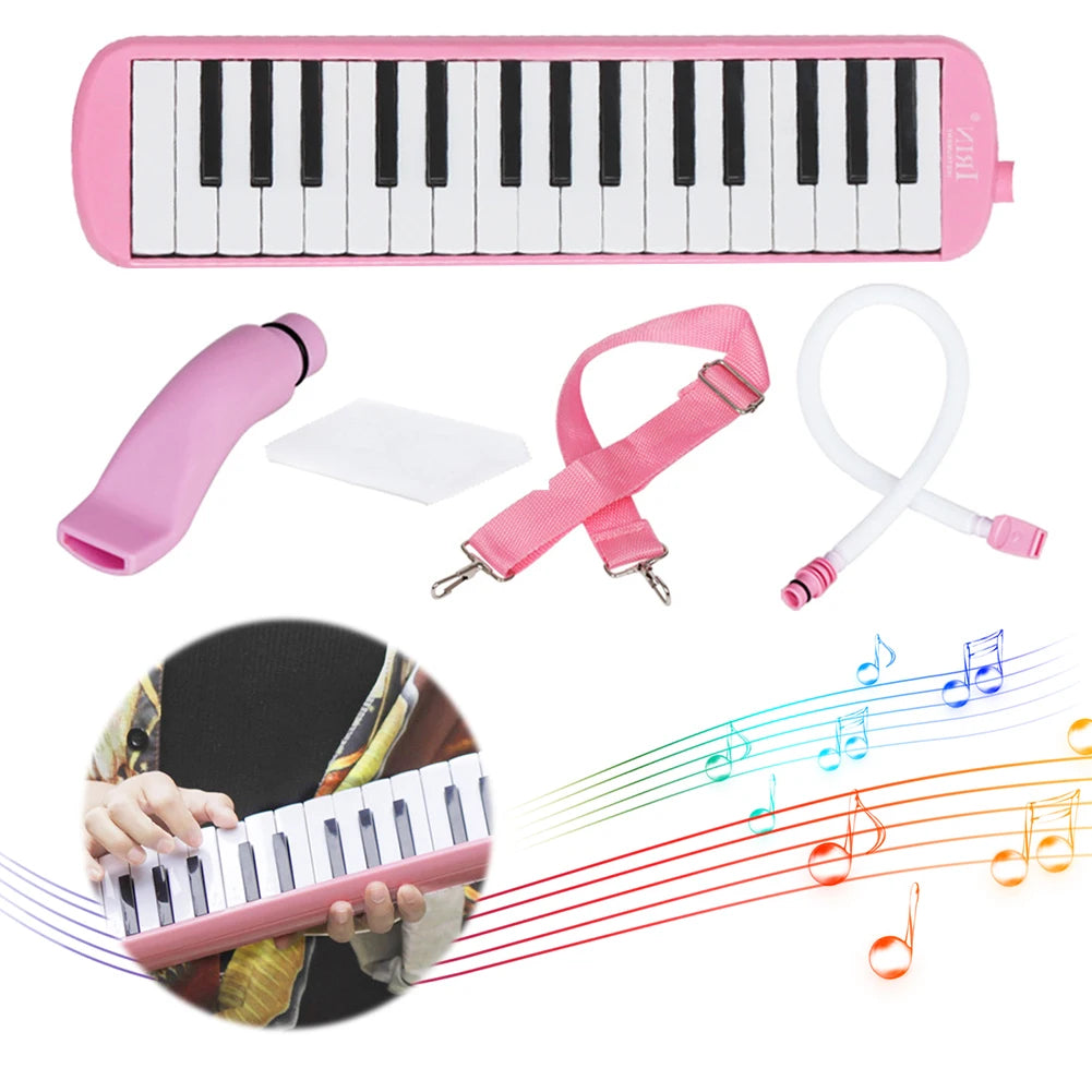 32 Keys Melodica with Mouthpiece Tube Harmonica