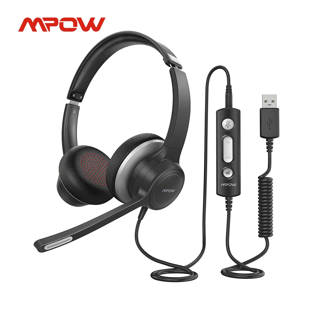 Wired Headset/ 3.5mm Computer  with Microphone In-line Control Headphone