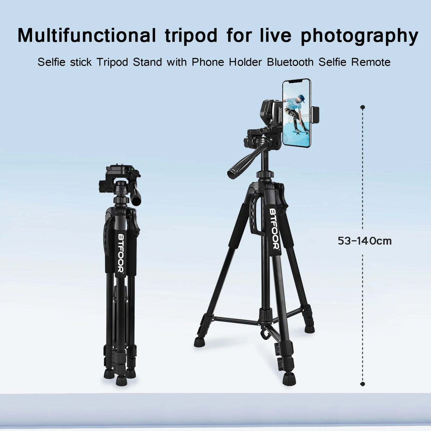 Travel Self Tripod  Aluminum Tall 55”  For Canon Nikon