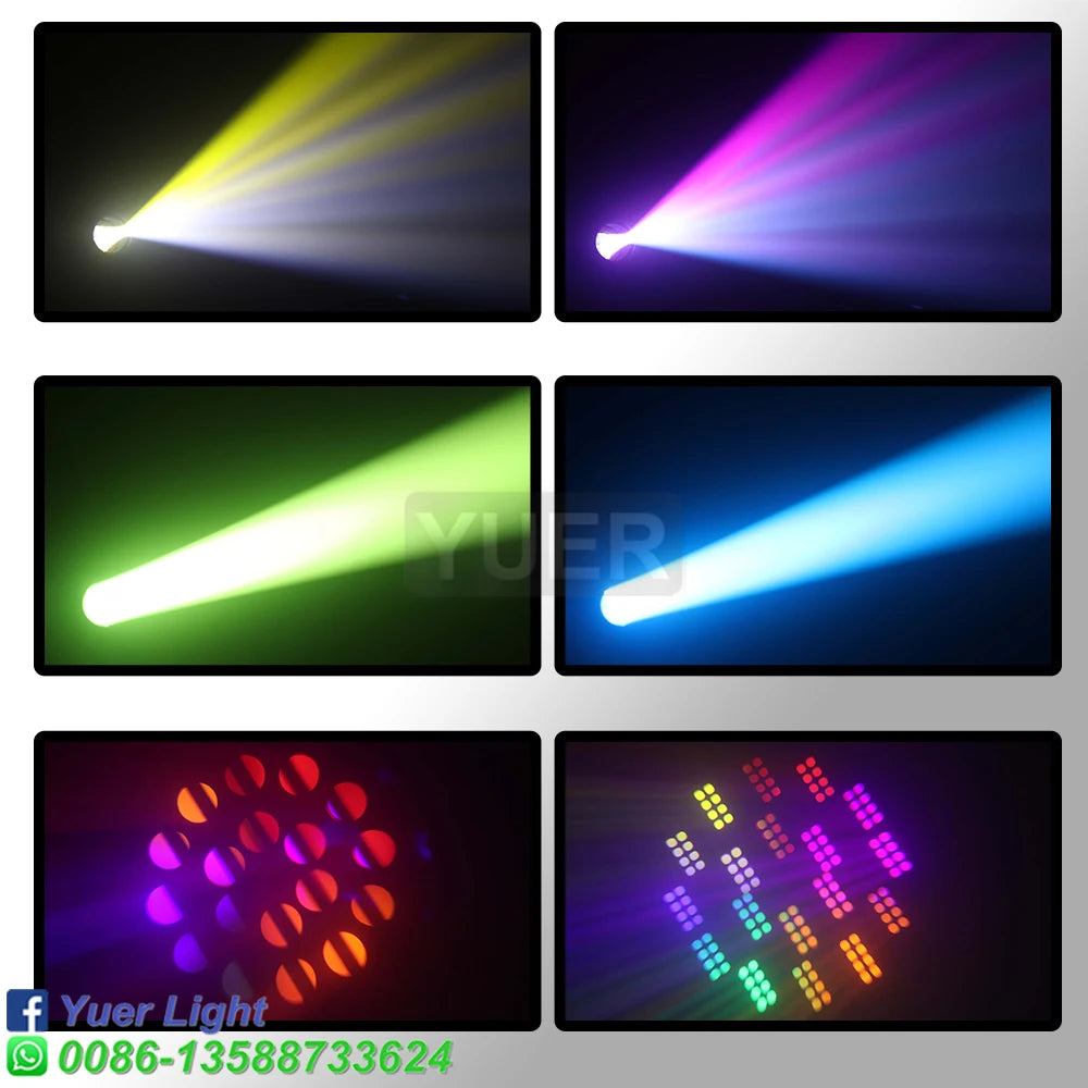 200W LED Moving Head Light With Ring Beam+Spot+18 Rotating Prisms