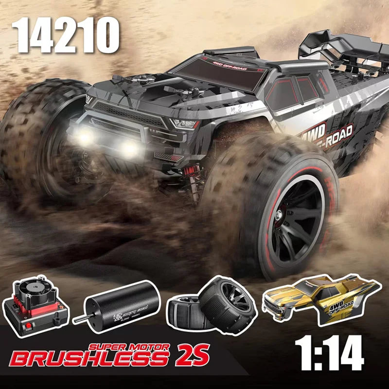 HYPER GO 75km/h MJX 14209 14210 V2.0 1/14 RC Car Brushless 2.4G Remote Control 4WD Off-road Racing RC Truck Electric Hobby Toy