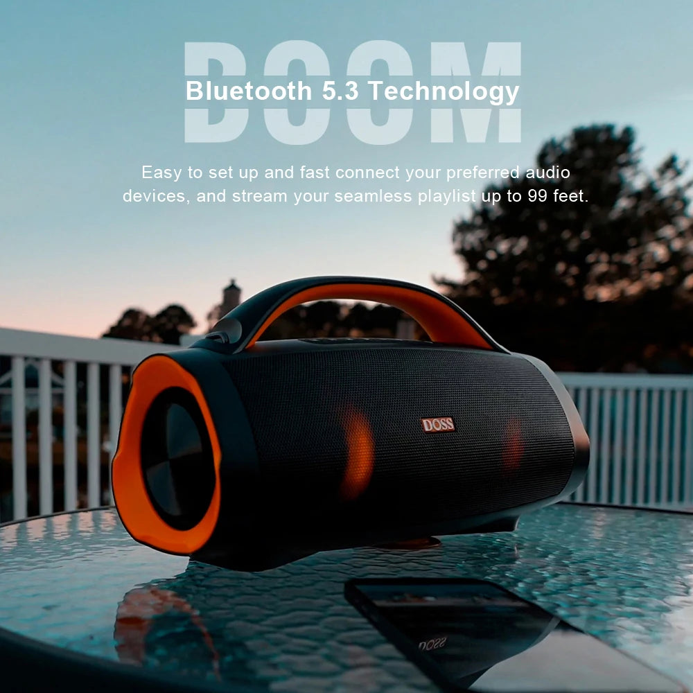 DOSS Bluetooth 5.3 Speaker Extreme Boom  Bass Subwoofer