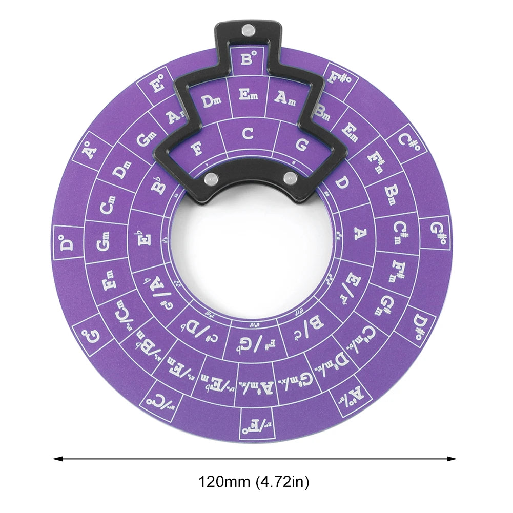 Circle of Fifths Wheel Guitar Chord Aluminium Circle