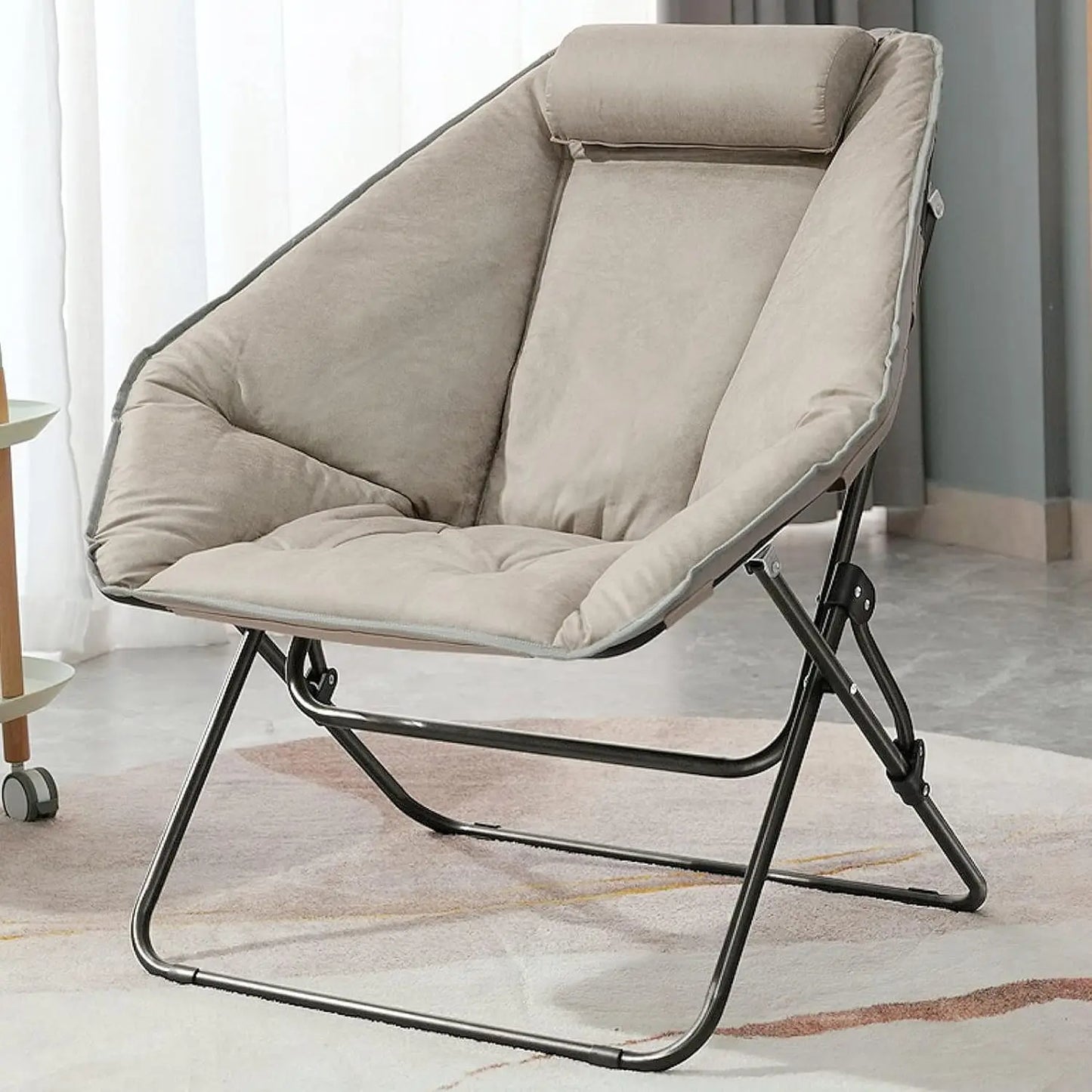 OAKHAM Comfy Saucer Chair,Folding  Lounge Chair