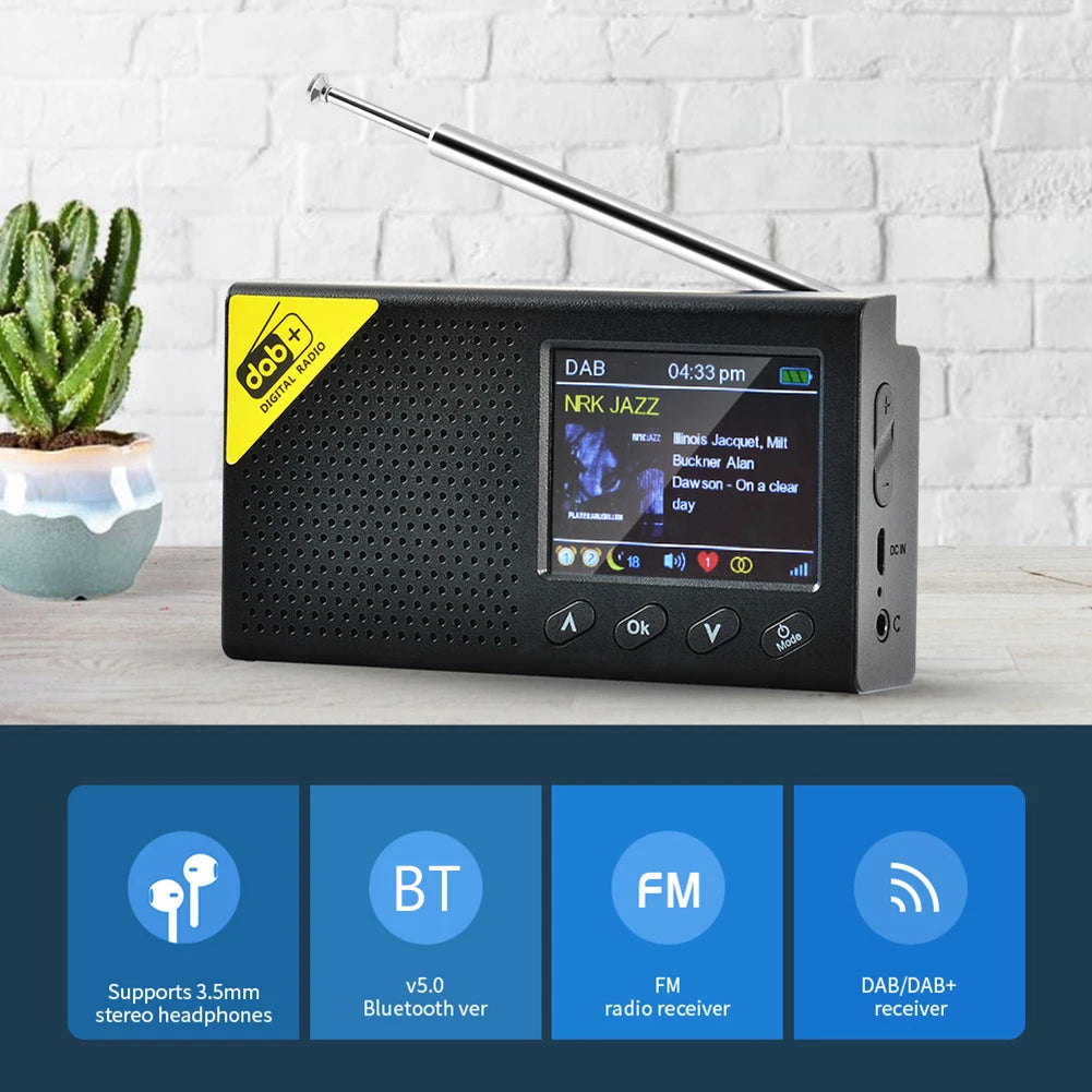 Portable Digital Radio Bluetooth-compatible 5.0 Broadcasting