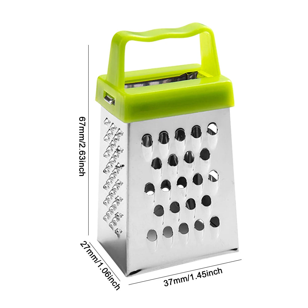 Stainless Steel Mini Four-Sided Grater Planer Multifunctional Peel Cutter Fruit Ginger Garlic Grater Cooking Kitchen Accessories