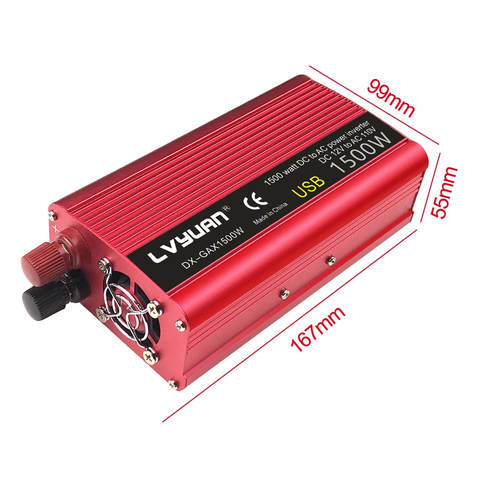 DC12V to AC110V Inverter Power 1500W/2000W/2600W Portable Car Inverter