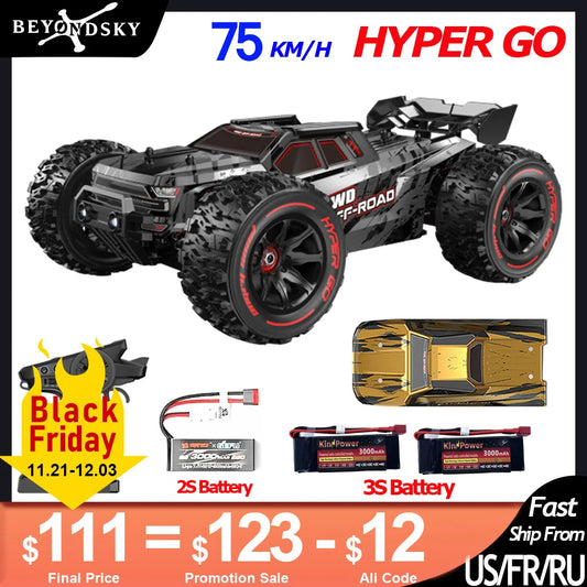 HYPER GO 75km/h MJX 14209 14210 V2.0 1/14 RC Car Brushless 2.4G Remote Control 4WD Off-road Racing RC Truck Electric Hobby Toy