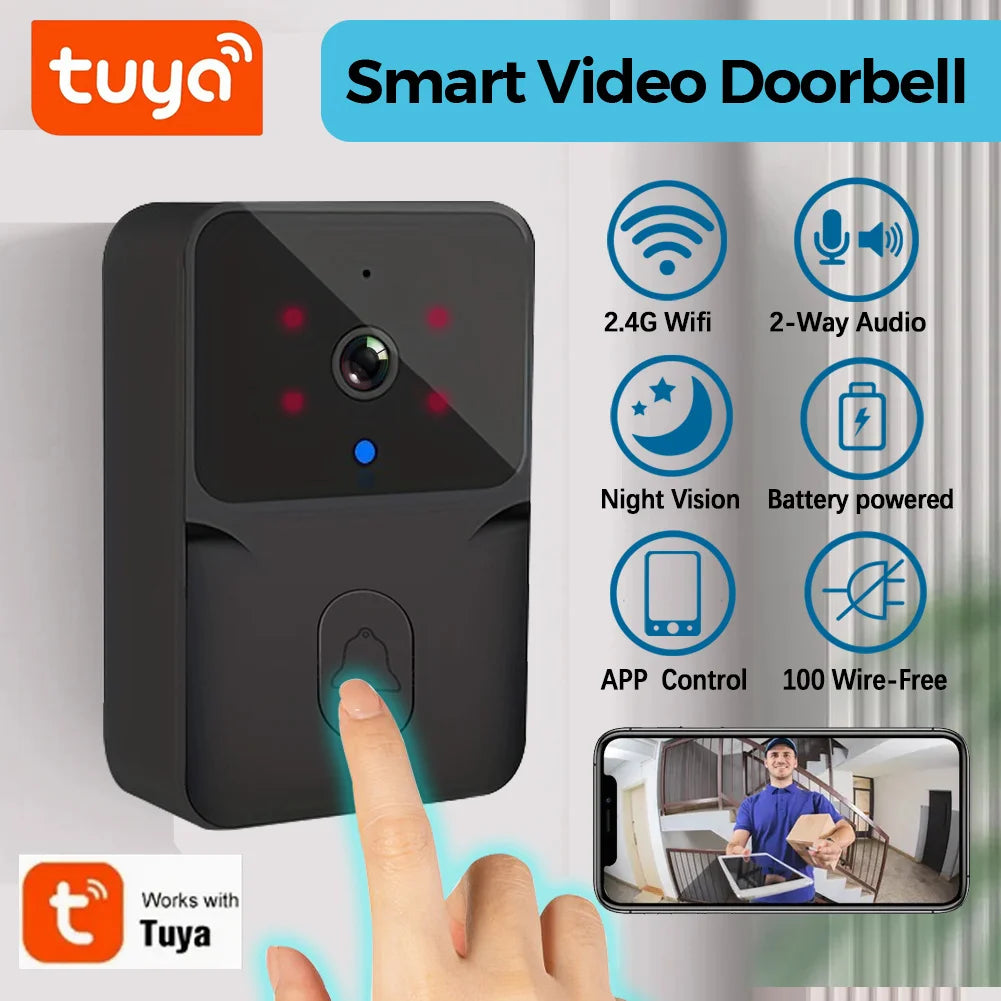 Wireless smart video doorbell, WiFi home security camera