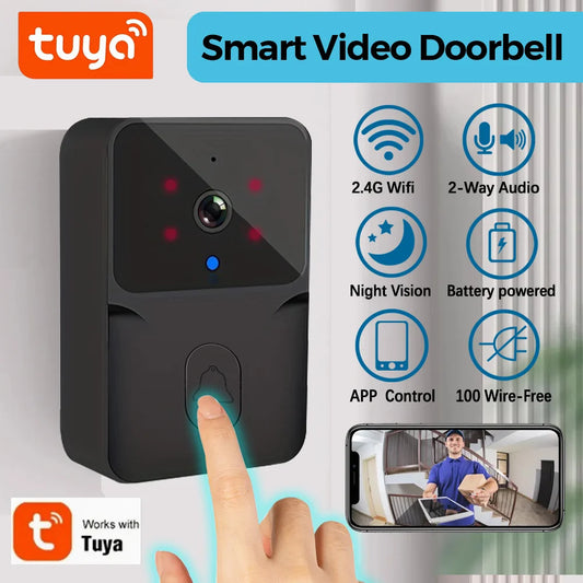 Wireless smart video doorbell, WiFi home security camera