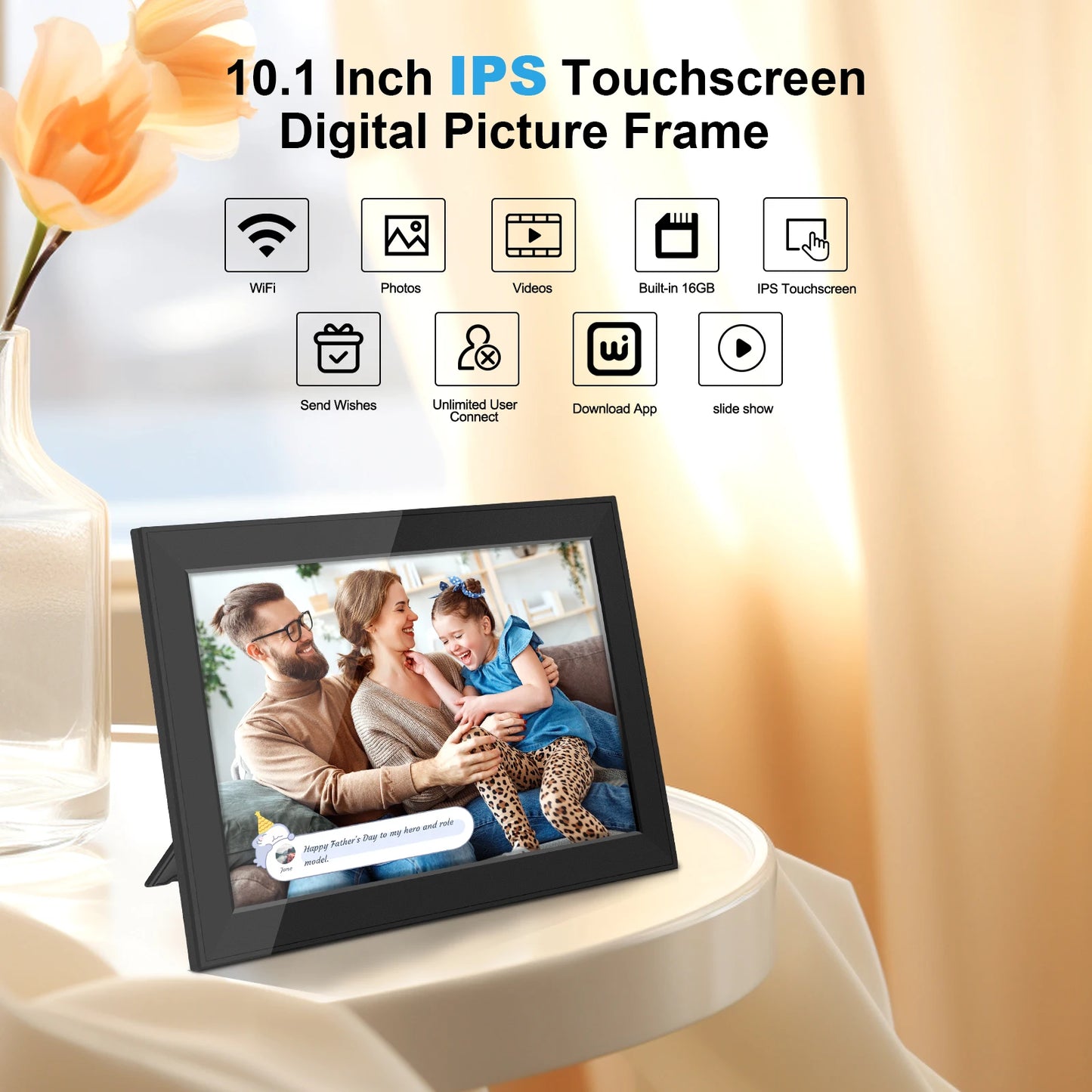 Digital Picture Frame 10.1 inches Smart WiFi