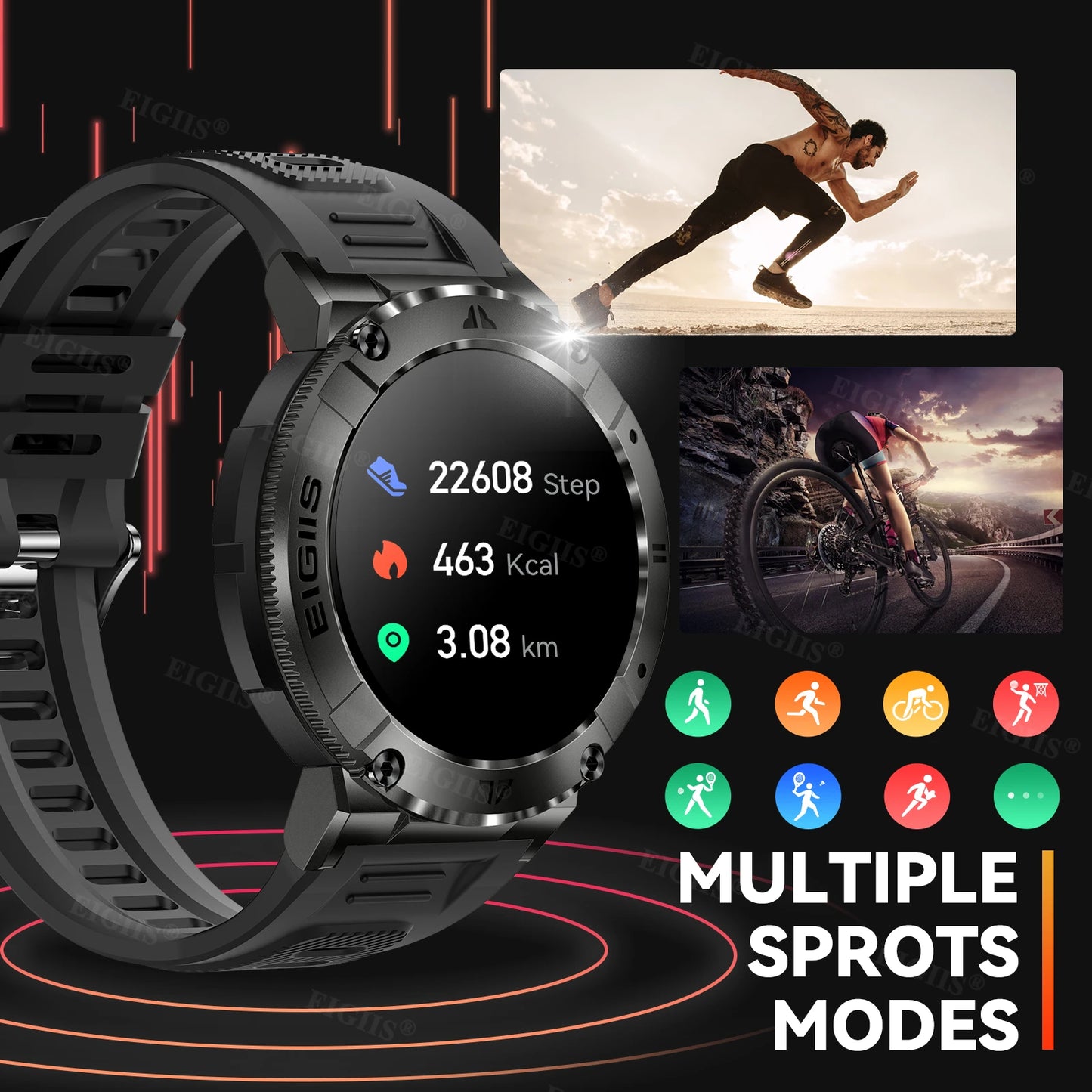 LaNikar Smart Watch Men TFT Display Bluetooth