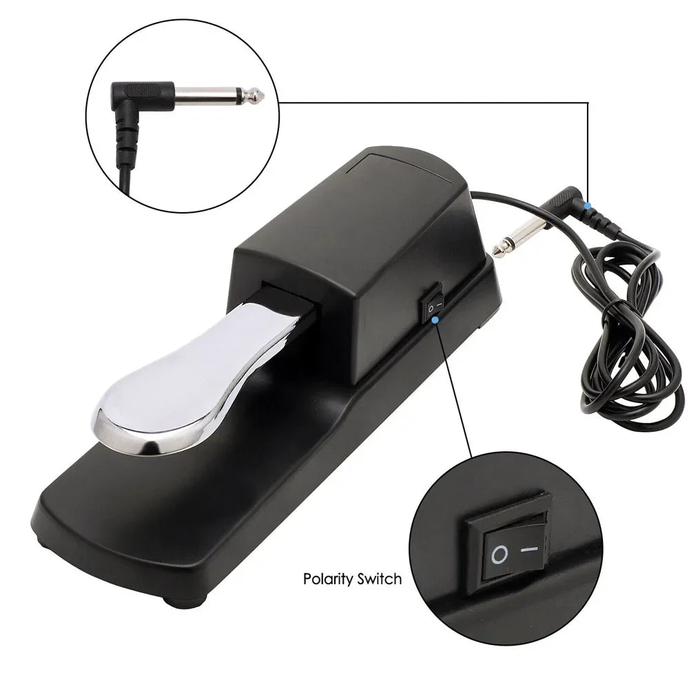 Universal Sustain Pedal Anti-Slip with Polarity