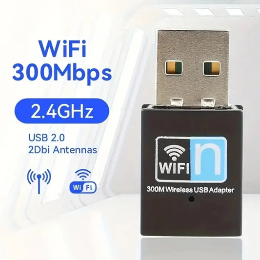 Wireless 300M USB Wifi Adapter Plug  PC Desktop