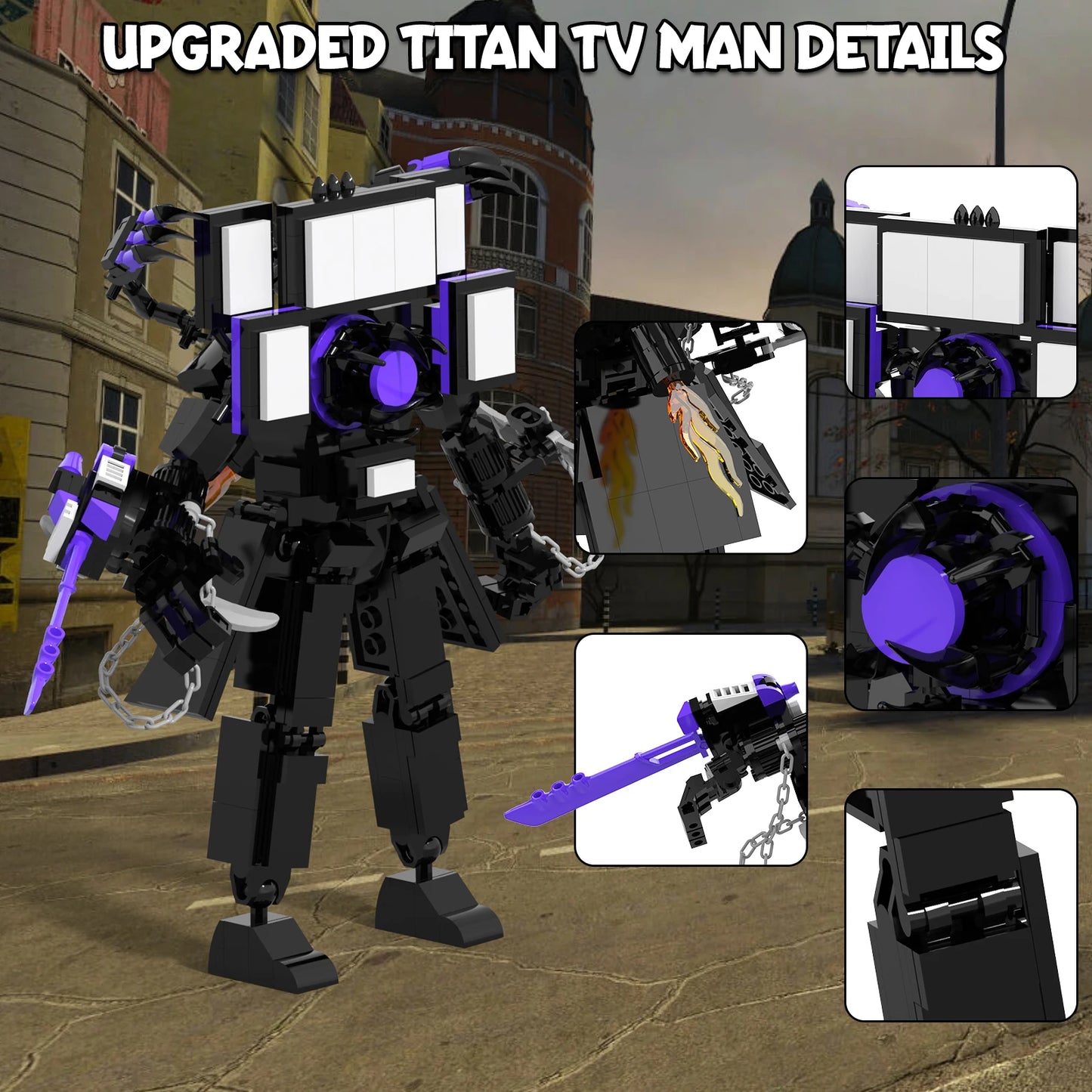 Titan Man Building Sets, Gargantuan Boss Figures