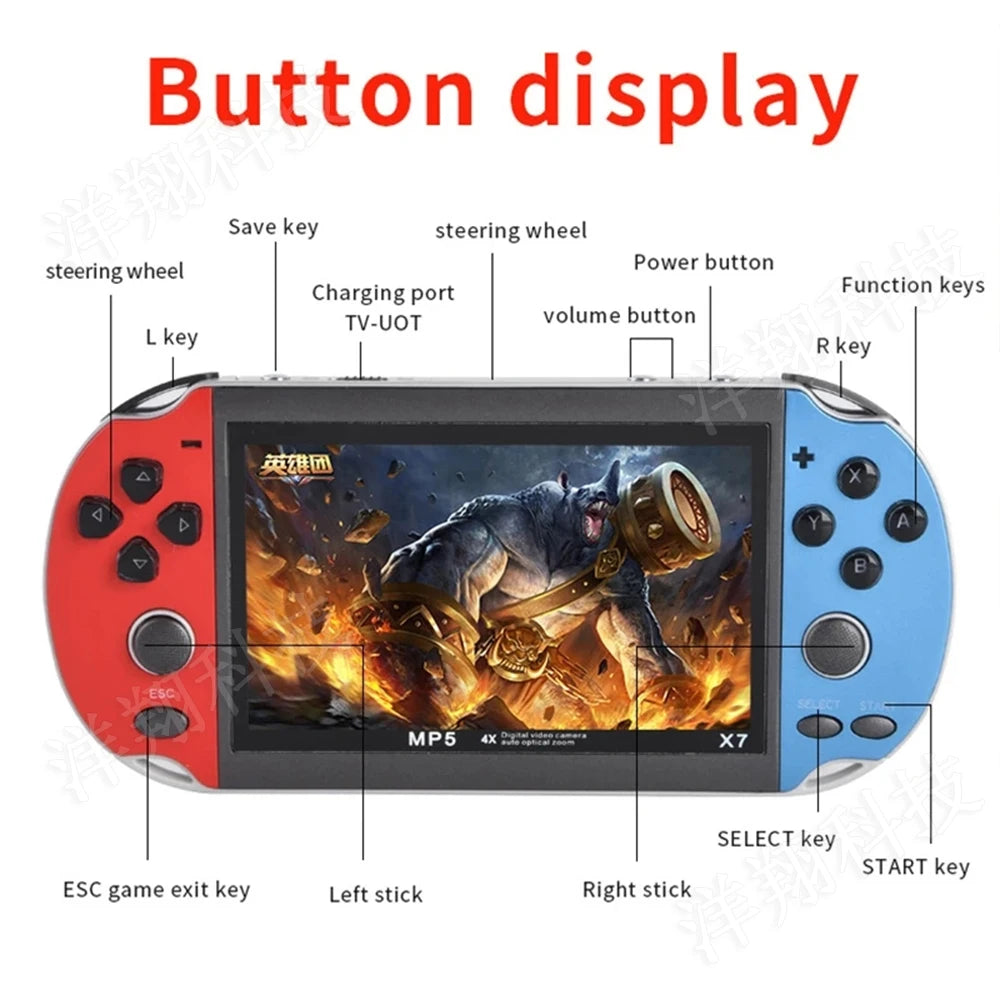 4.3inch  Handheld Game Player Built-in Games  Portable Console