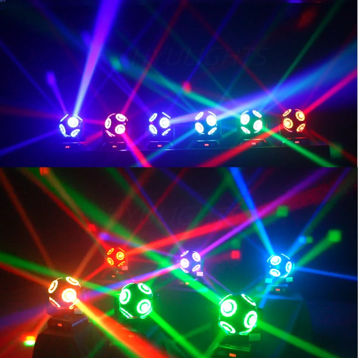 LED Moving Head 8x15W RGBW 4in1 With Halo RGB