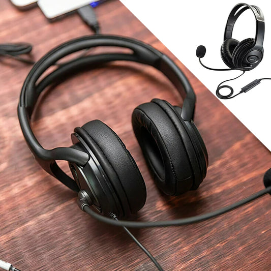 Wired Headphones With Microphone Over Gaming