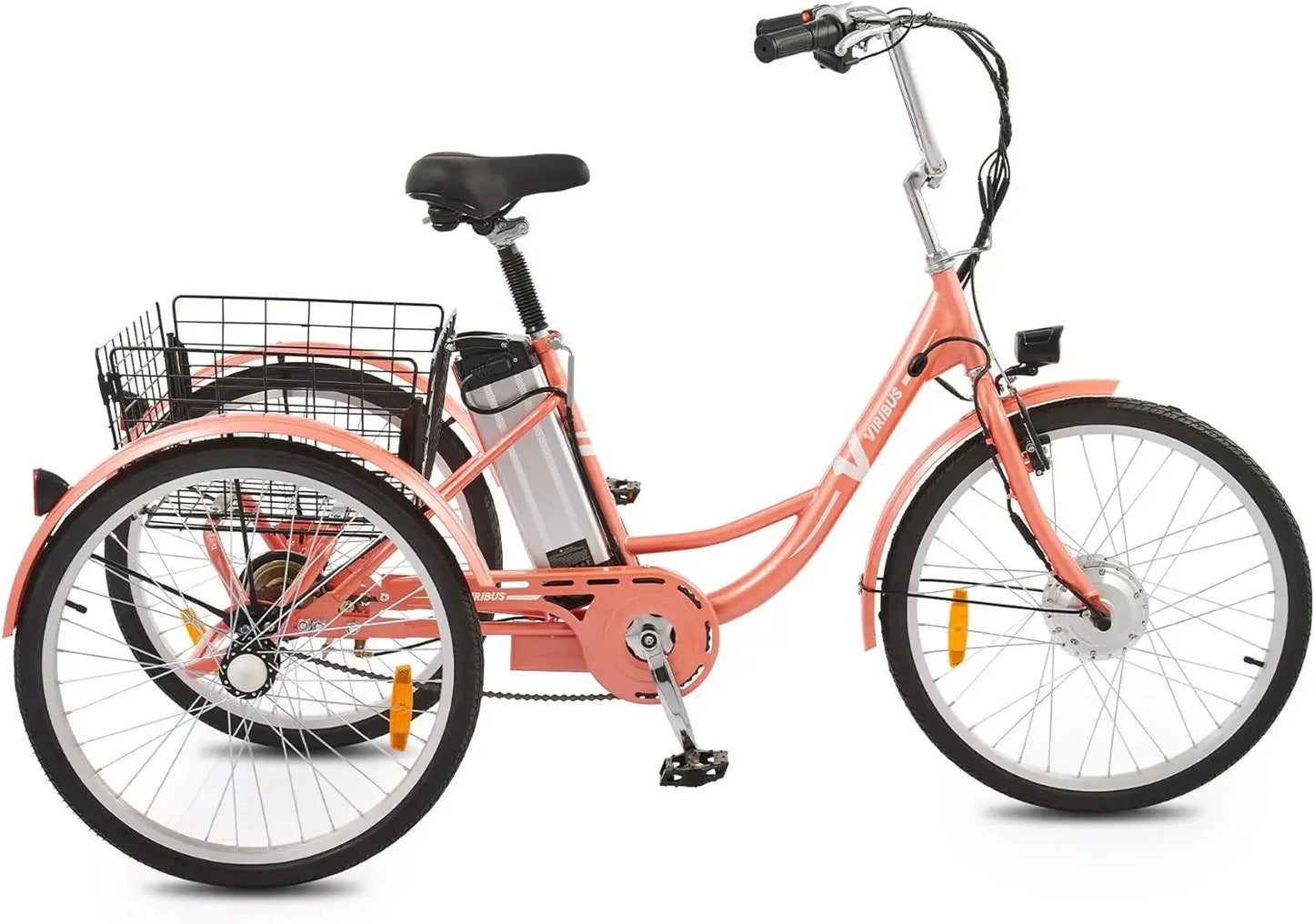 Electric Tricycle for Adults,with Basket, 36V Removable Battery