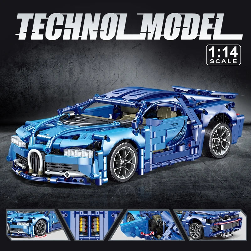 Technical Super Sports Car Building Blocks Racing Car