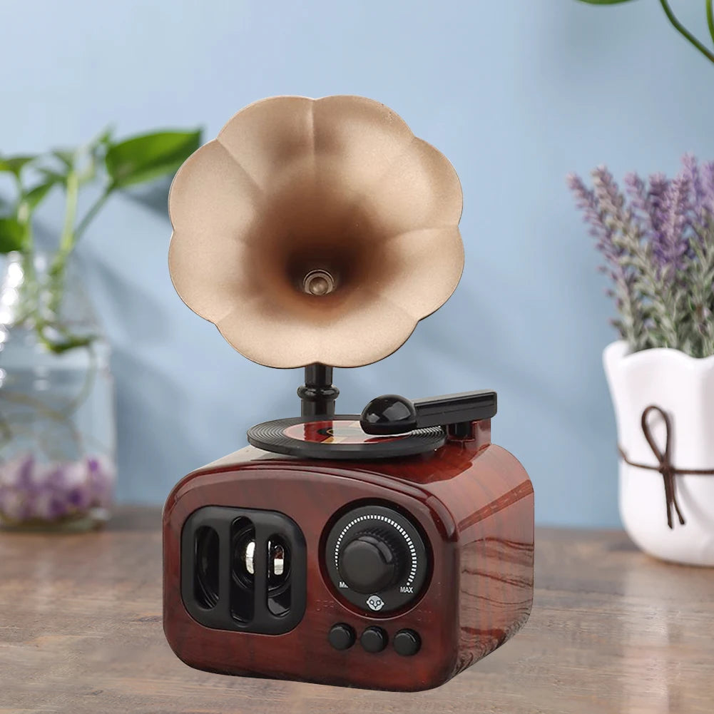 Retro Gramophone Music Box Table Desk Decoration